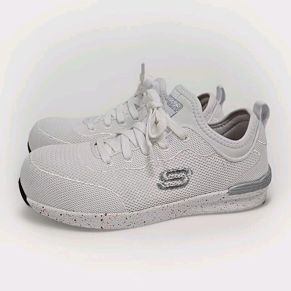 Skechers Bulklin BALRAN Safety Toe Work Comfort Sneakers White Women’s Size 7 - Picture 3 of 10